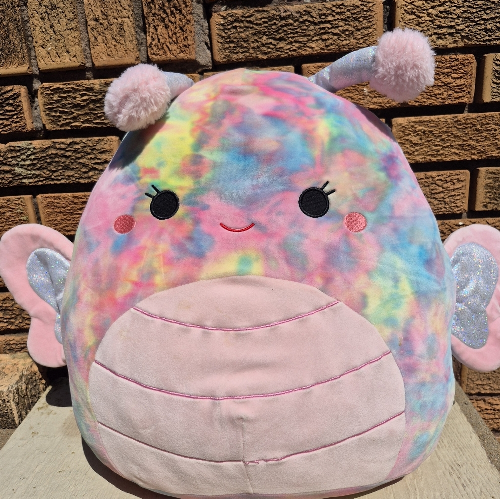 Squishmallows Wren the Butterfly Tie-dye 15-inch Kelly Toy Plush Pre-owned